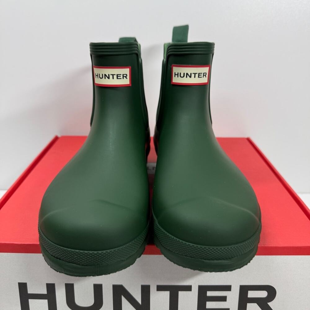 NIB• Women's Hunter Original Chelsea Green Boots Size: 8 - Picture 3 of 8